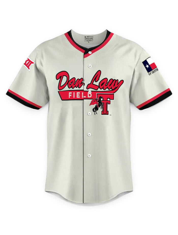 Texas Tech Red Raiders "Tadlock Tribute #6" Baseball Jersey – Front view