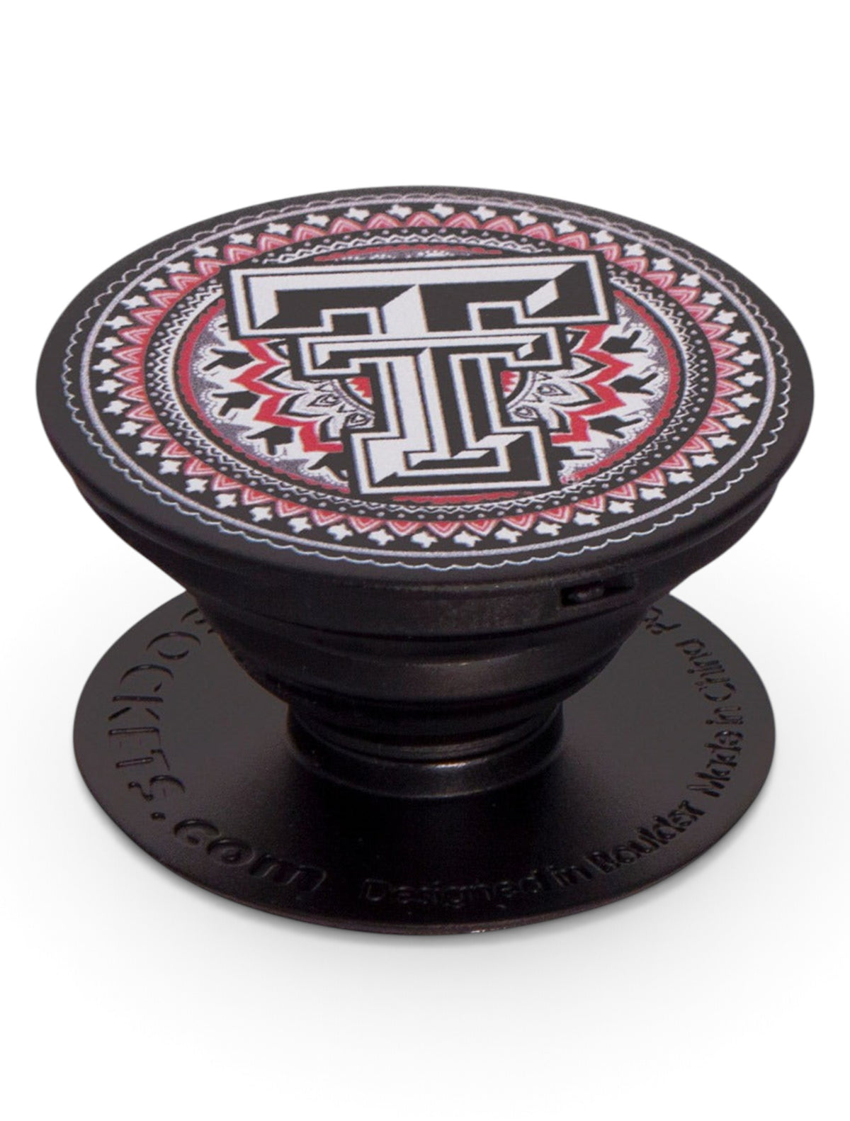 Texas Tech Red Raiders Tapestry Pop Socket Grip Stand – Front view