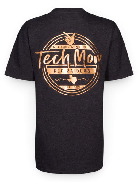 Texas Tech Red Raiders "Tech Mom" Rose Gold Foil T-Shirt – Front view