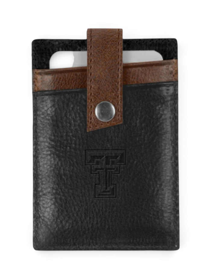 Texas Tech Red Raiders Texas Tech Westbridge Two Toned Money Clip and Card Case Holder – Black front view