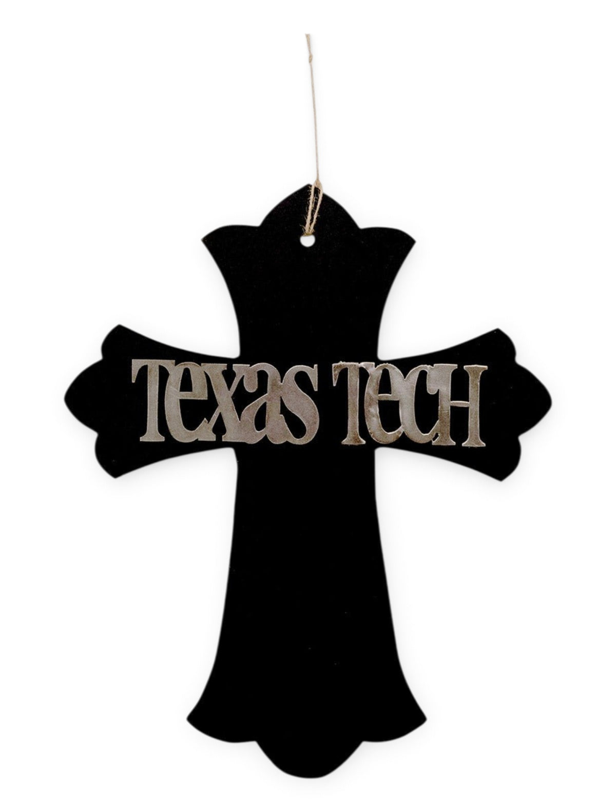 Texas Tech Red Raiders Texas Tech Wooden Cross Wall Decor – Black front view