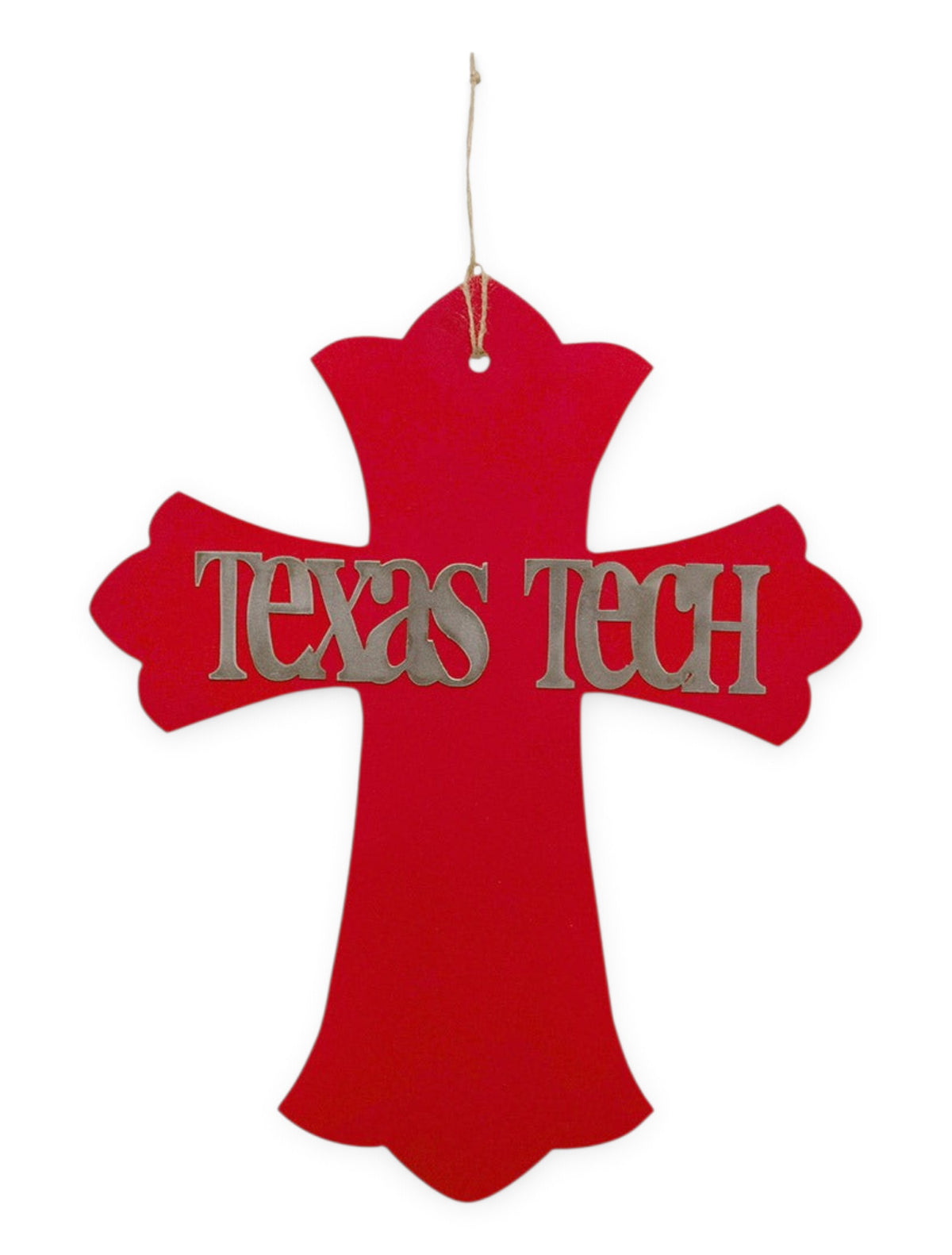 Texas Tech Red Raiders Texas Tech Wooden Cross Wall Decor – Red front view