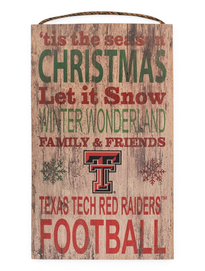Texas Tech Red Raiders "Tis the Season" Wall Decor – Front view