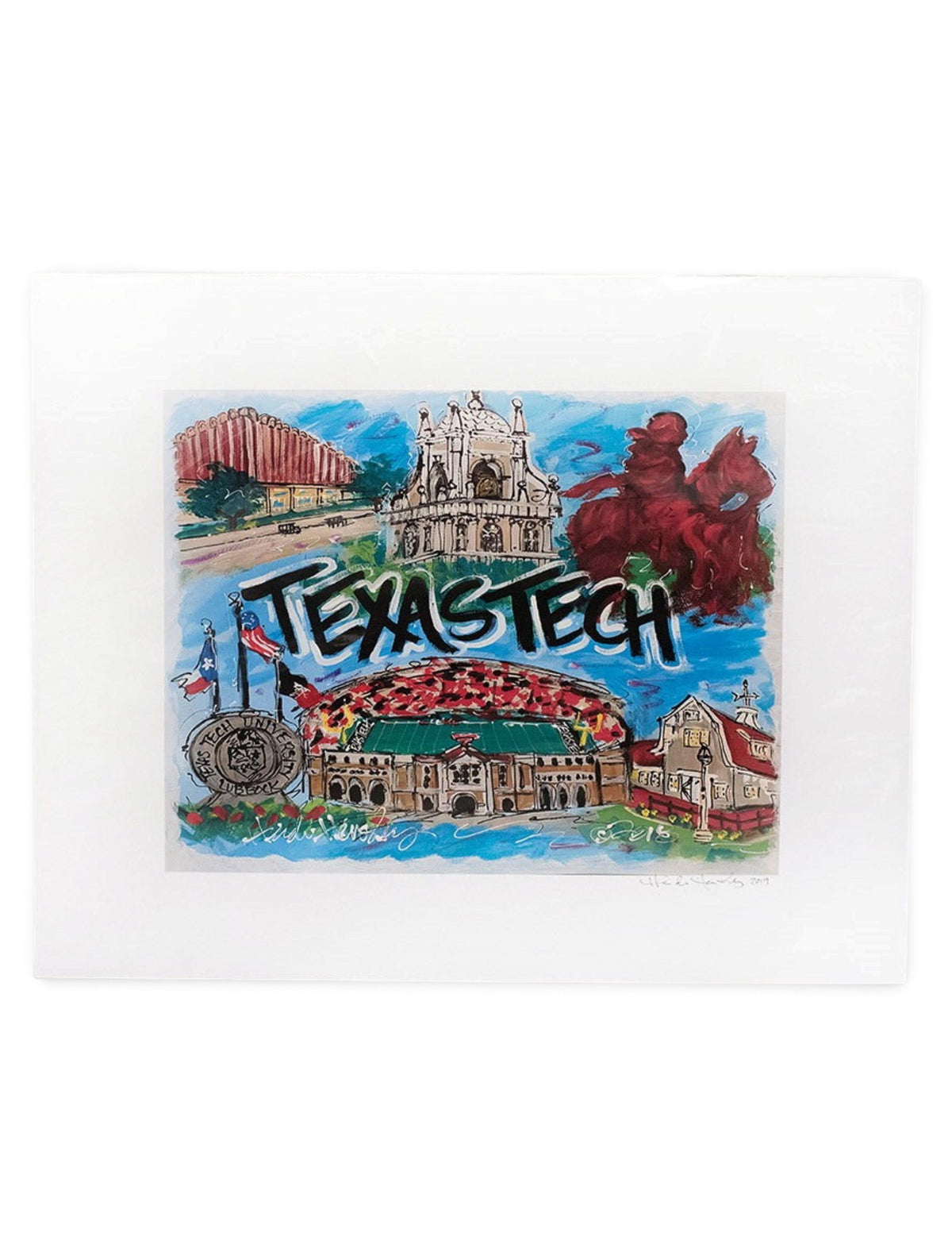 Texas Tech Red Raiders Traditions Collage 11x14 Print – Front view