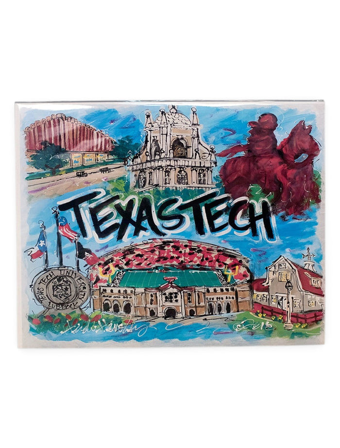 Texas Tech Red Raiders Traditions Collage Canvas Print – Front view