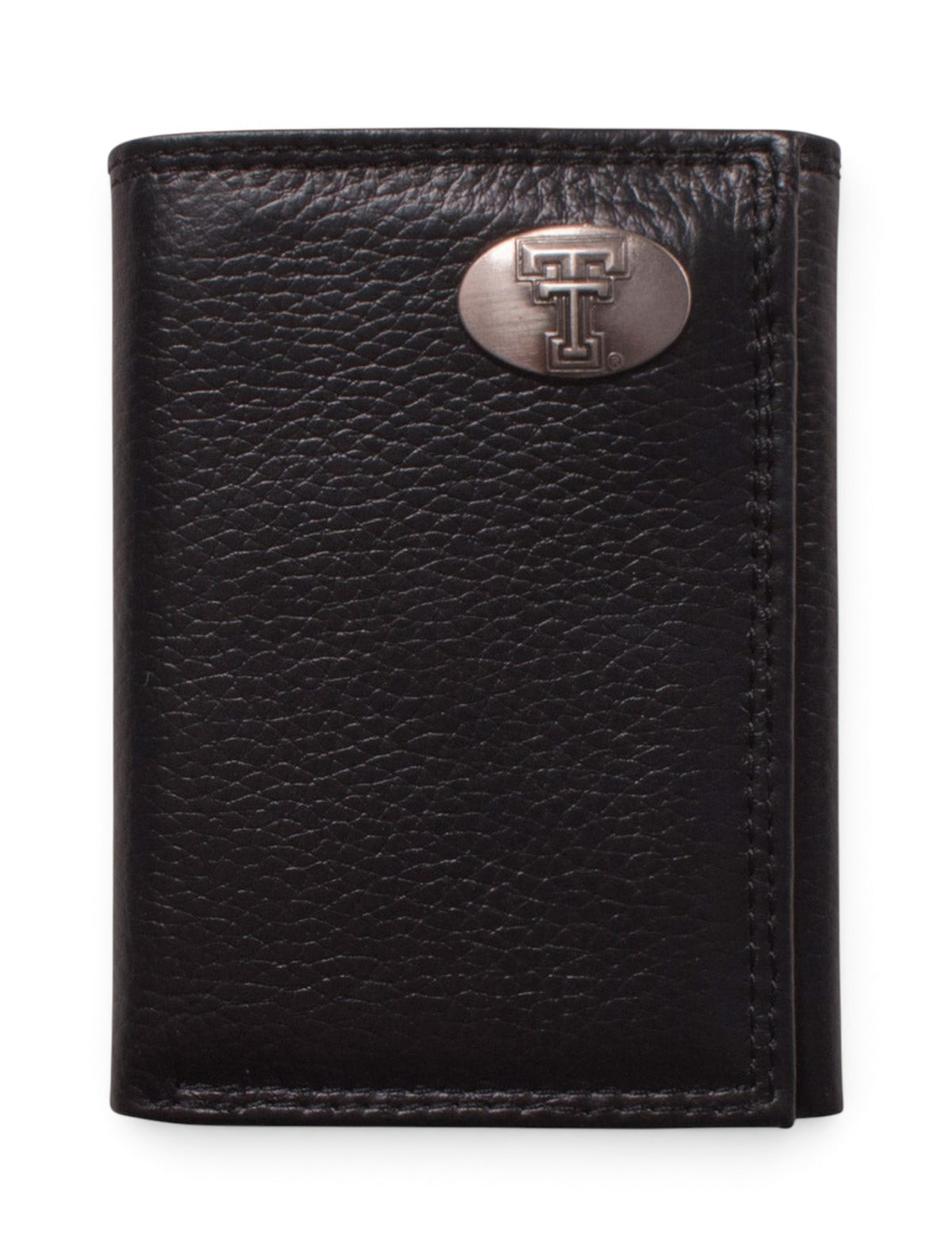 Texas Tech Red Raiders Tri-Fold Pebble Grain Wallet – Front view
