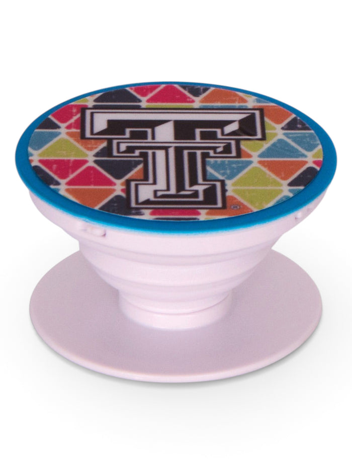Texas Tech Red Raiders Triangles Pop Socket Grip Stand – Front view