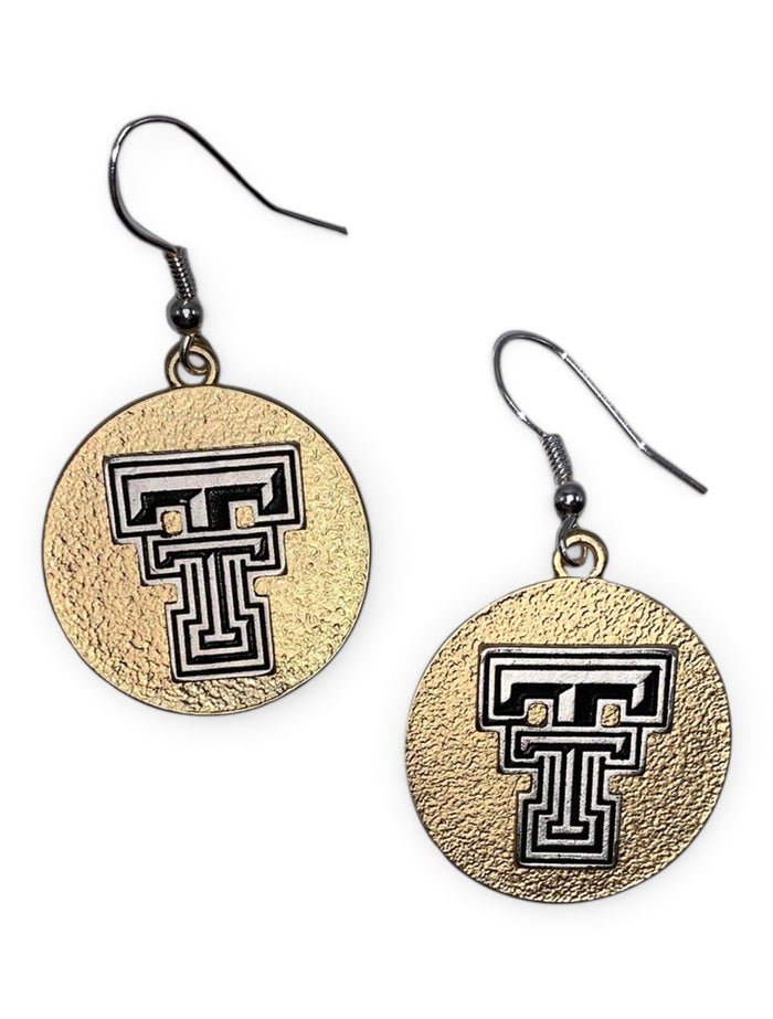 Texas Tech Red Raiders "Two-Tone" Earrings – Front view