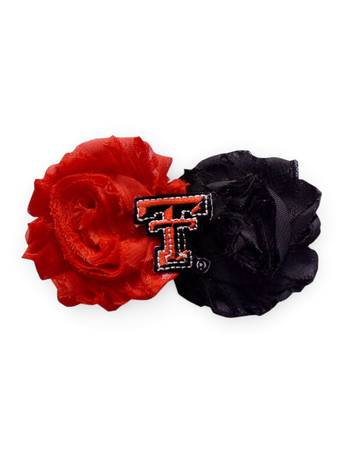 Texas Tech Red Raiders UnFRAY gettable Flower Hairclip – Front view
