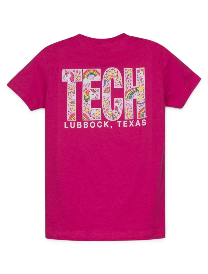 Texas Tech Red Raiders Unicorn Tech Block TODDLER T-Shirt – Front view