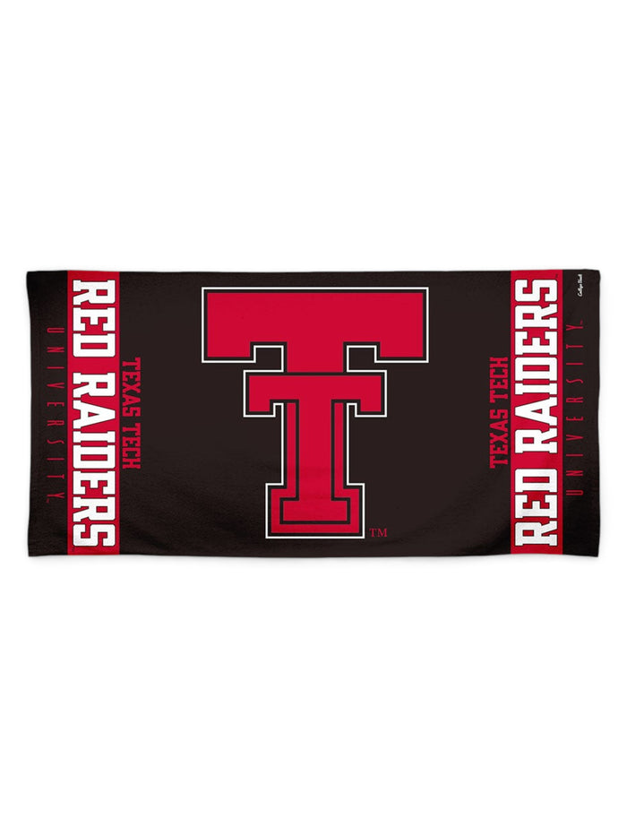 Texas Tech Red Raiders Vault Double T Beach Towel – Front view