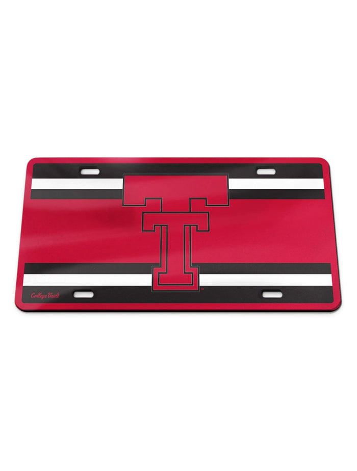 Texas Tech Red Raiders Vault " Throw Back Double T " License Plate Frame Cover – Front view