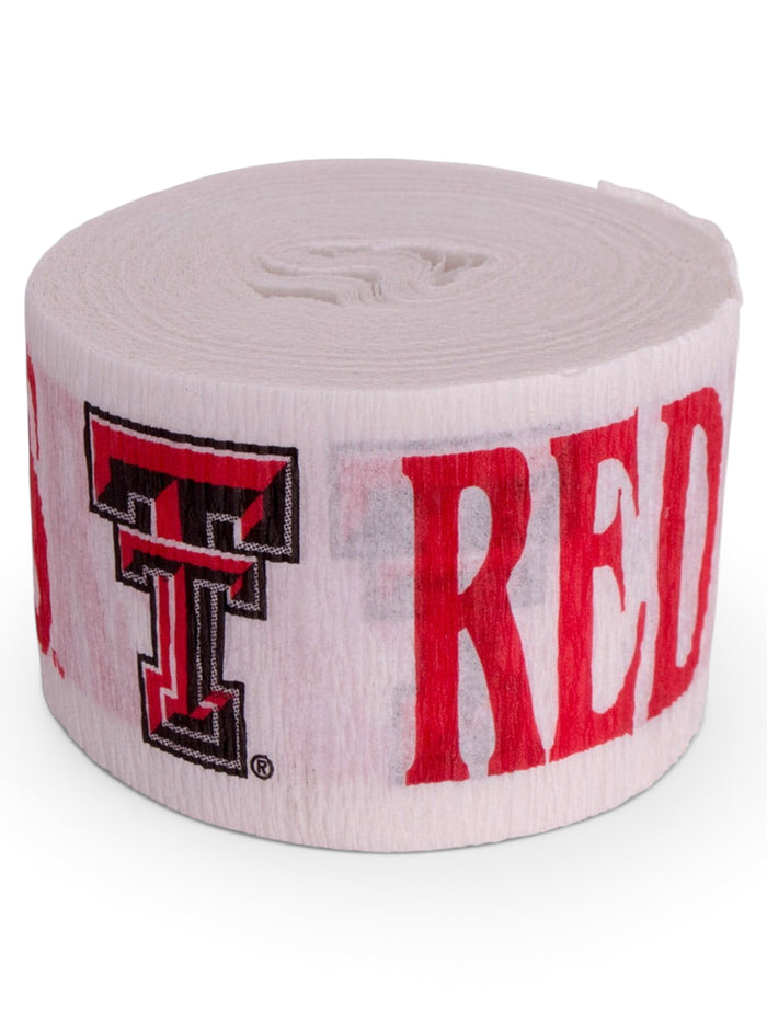Texas Tech Red Raiders White Paper Streamers – Front view