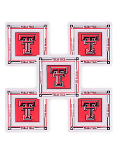 Texas Tech Red Raiders White Plastic Luncheon Plates – Front view