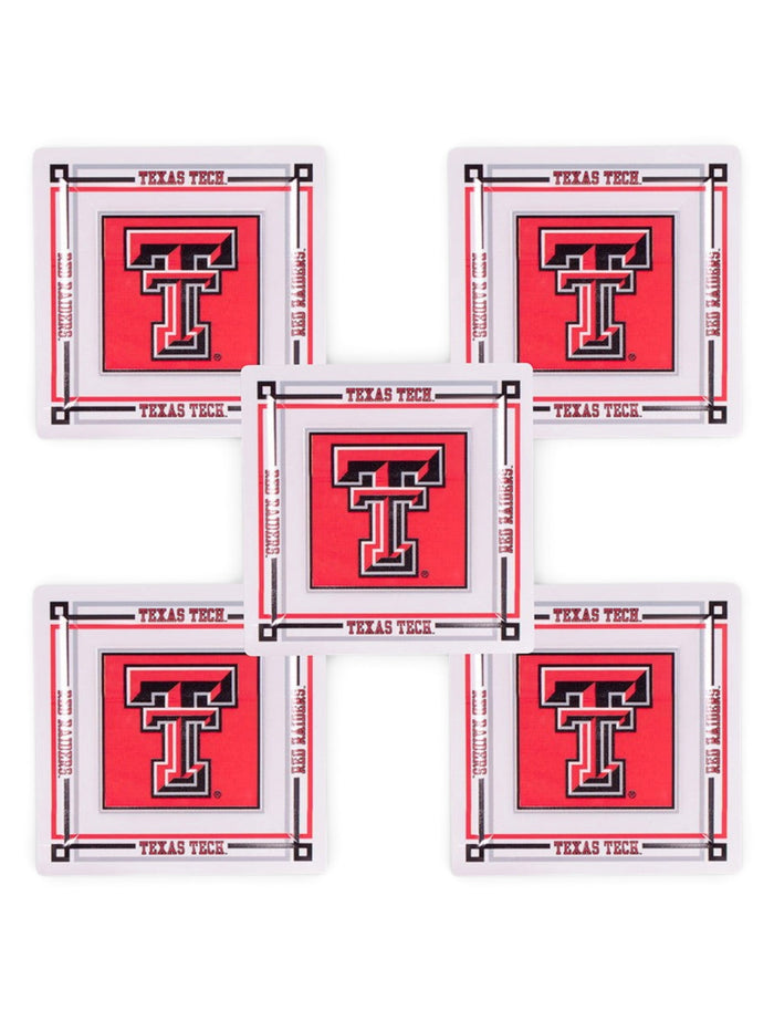 Texas Tech Red Raiders White Plastic Luncheon Plates – Front view