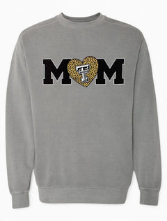 Texas Tech Red Raiders "Wild About Mom" Grey Comfort Color Sweatshirt – Front view