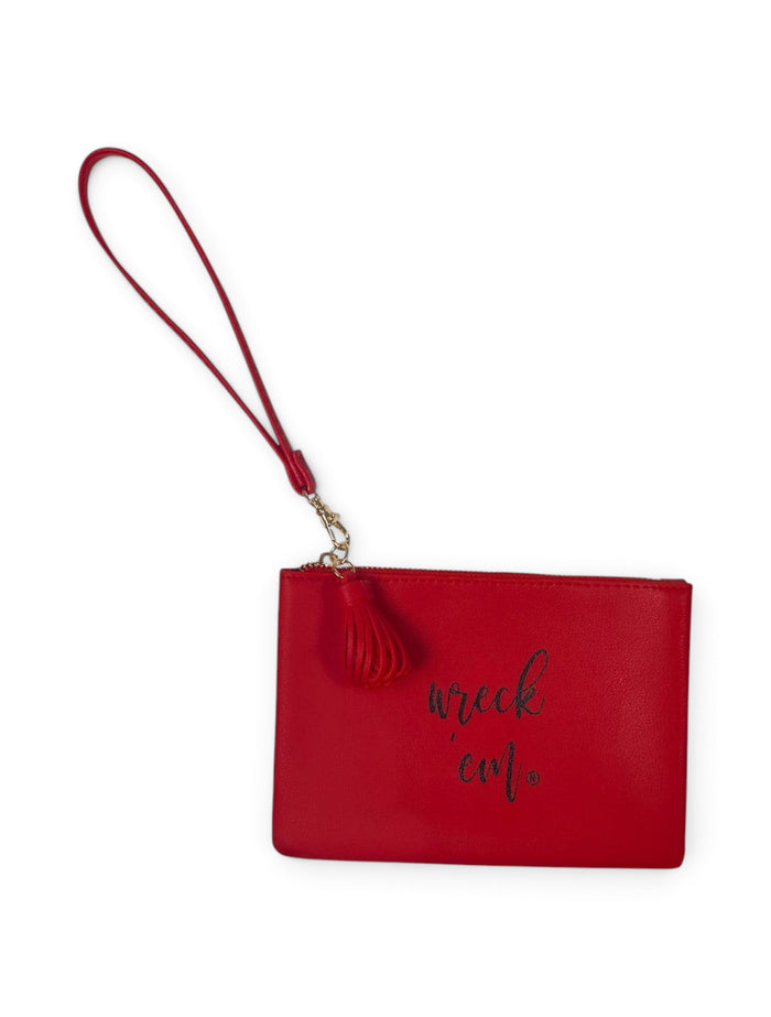 Texas Tech Red Raiders Wreck 'Em Wristlet – Front view