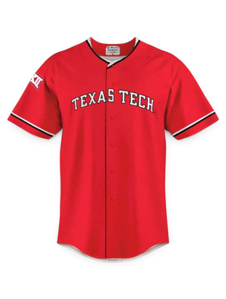 Texas Tech Red Raiders YOUTH Arch Replica Baseball Jersey – Front view