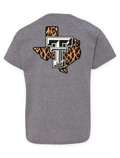 Texas Tech Red Raiders YOUTH "Leopard Pride" T-Shirt – Front view