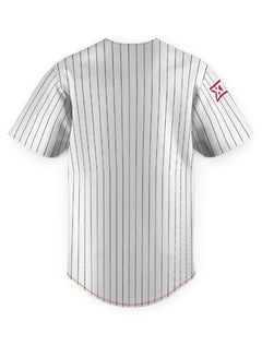 Texas Tech Red Raiders YOUTH Pinstripe Replica Baseball Jersey – Back view