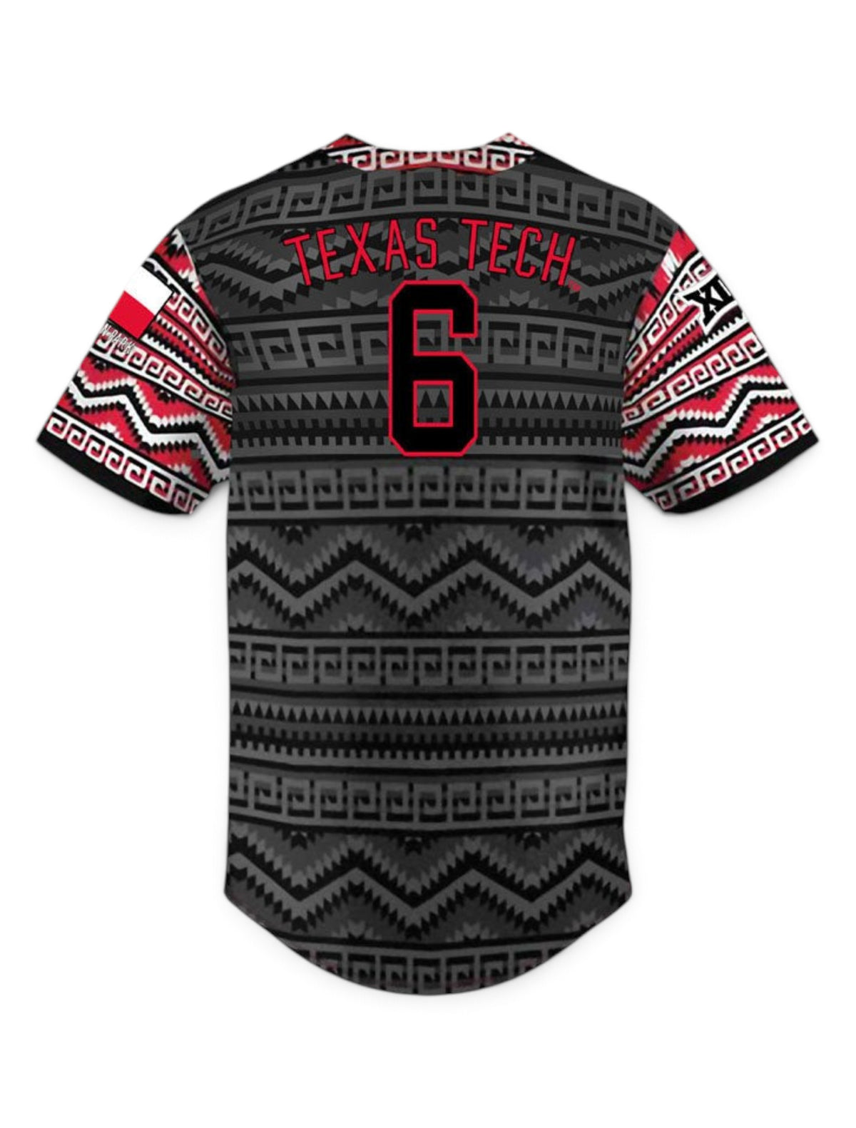 Texas Tech Red Raiders YOUTH "Tadlock Tribute" Saddle Blanket Baseball Jersey – Detail