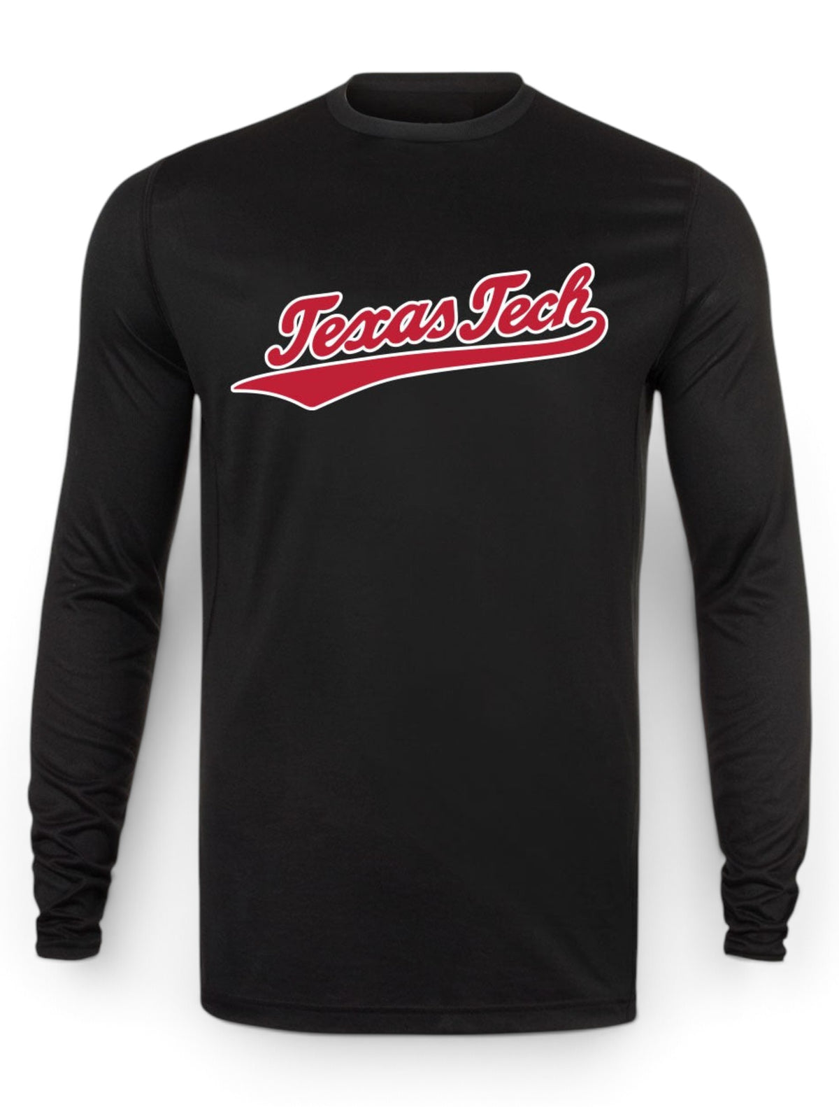 Texas Tech Red Raiders"Basketball Script" Athletic Fiber Long Sleeve T-shirt – Front view