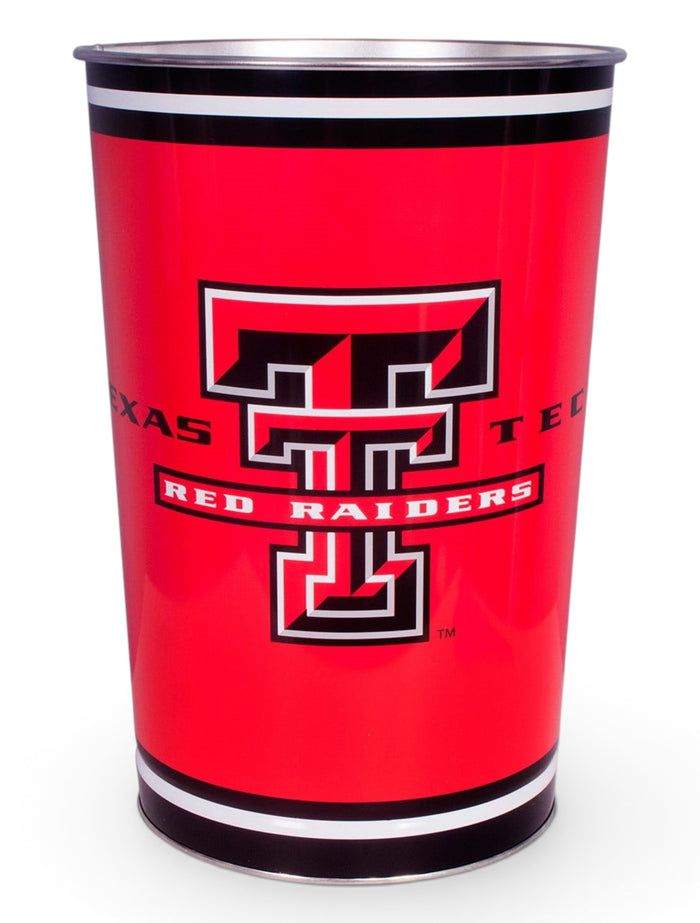 Texas Tech Red Wastebasket – Front view