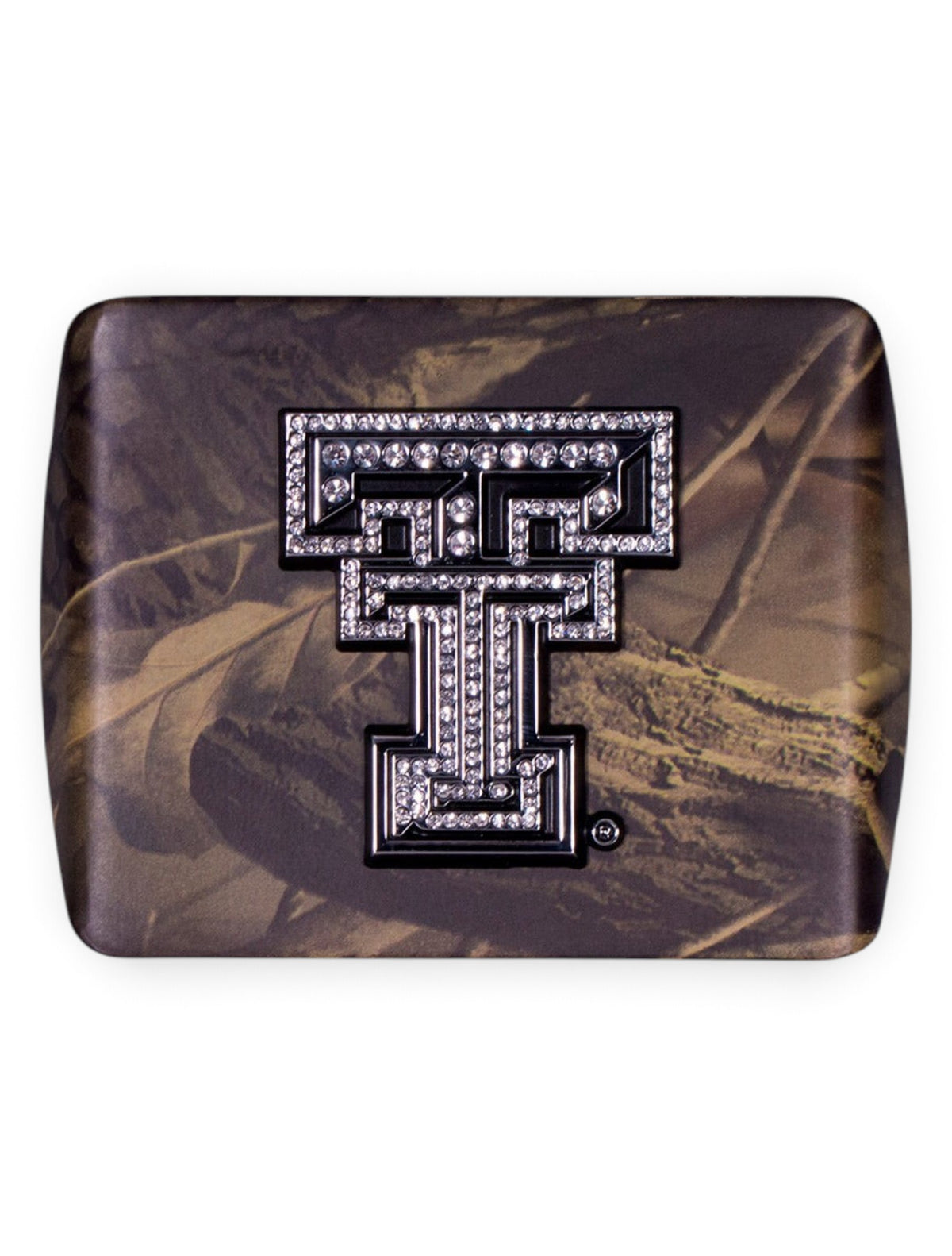 Texas Tech Rhinestone Double T on Camo Hitch Cover – In room