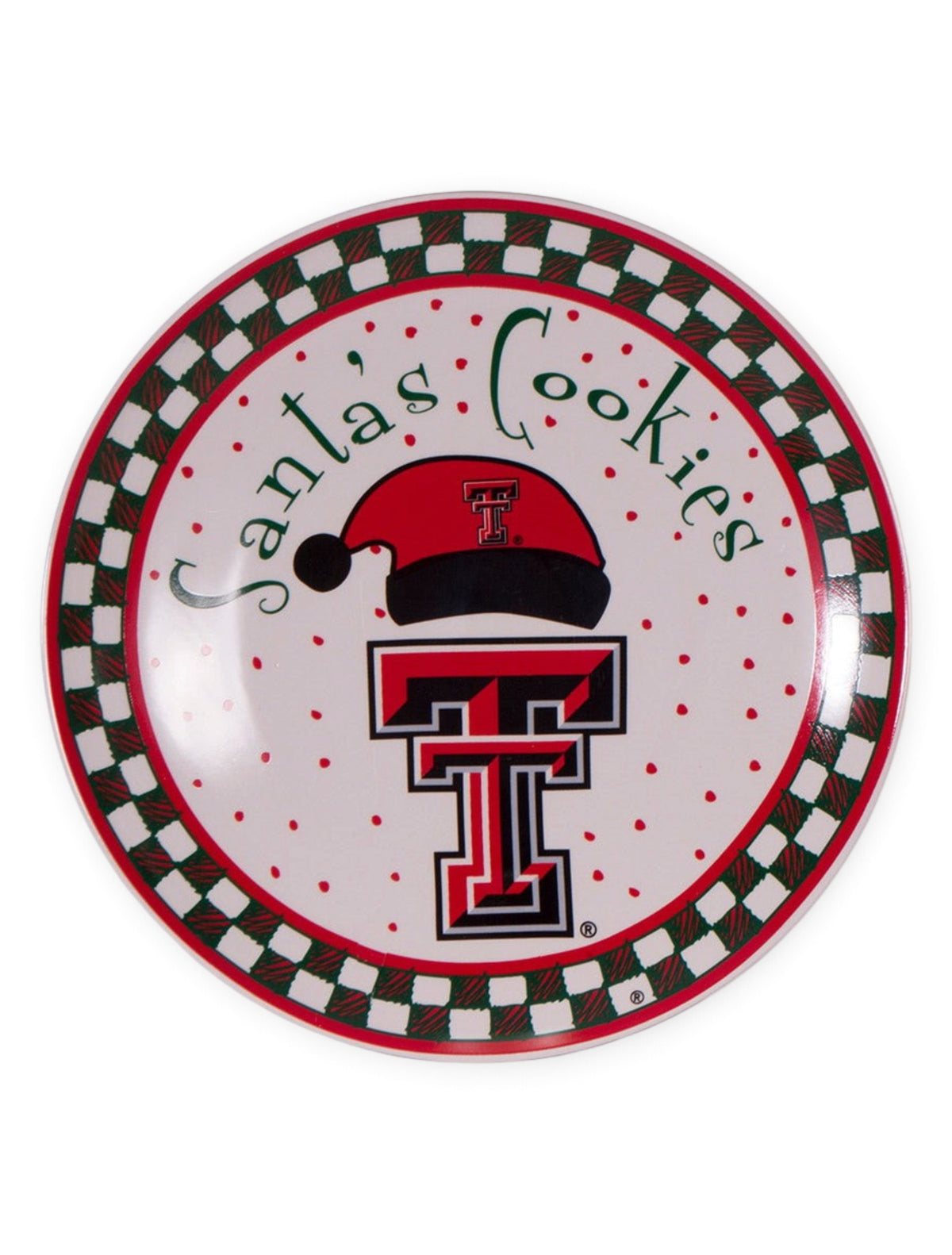 Texas Tech Santa Cookie Plate – Front view