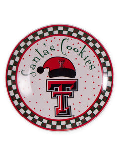 Texas Tech Santa Cookie Plate – Front view