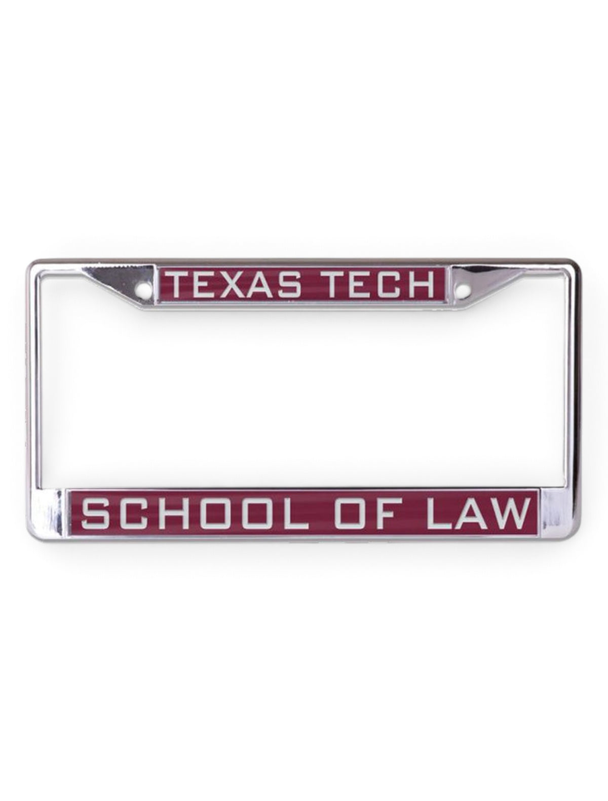Texas Tech School of Law License Plate Frame – Front view