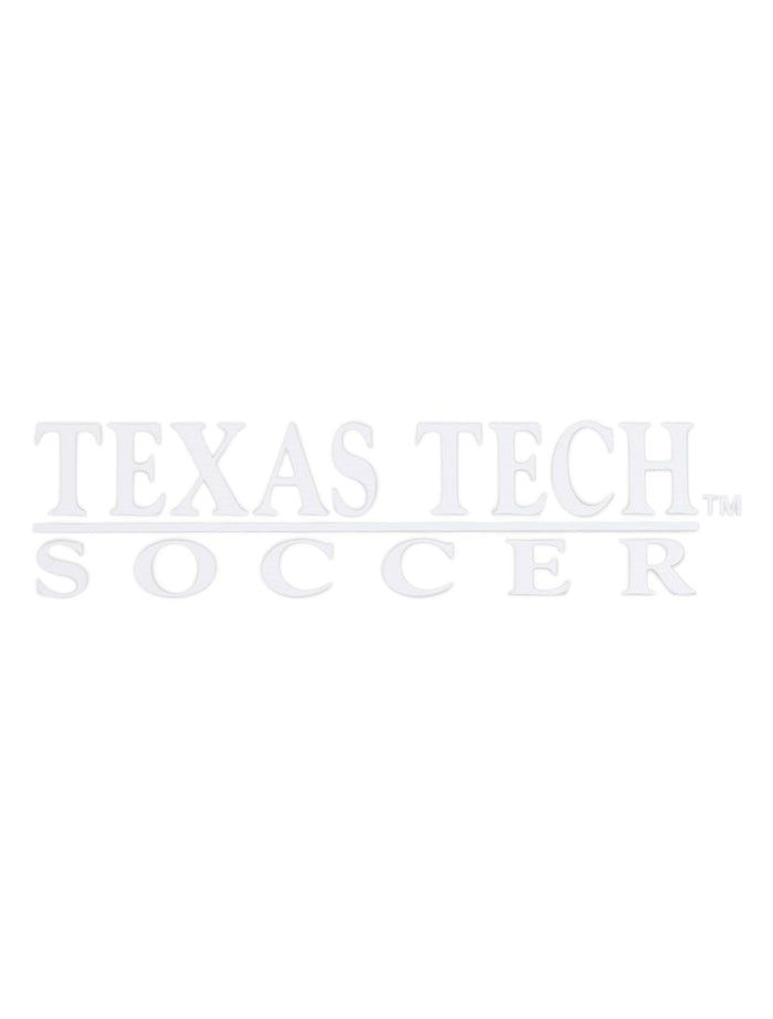 Texas Tech Soccer White Decal – Front view