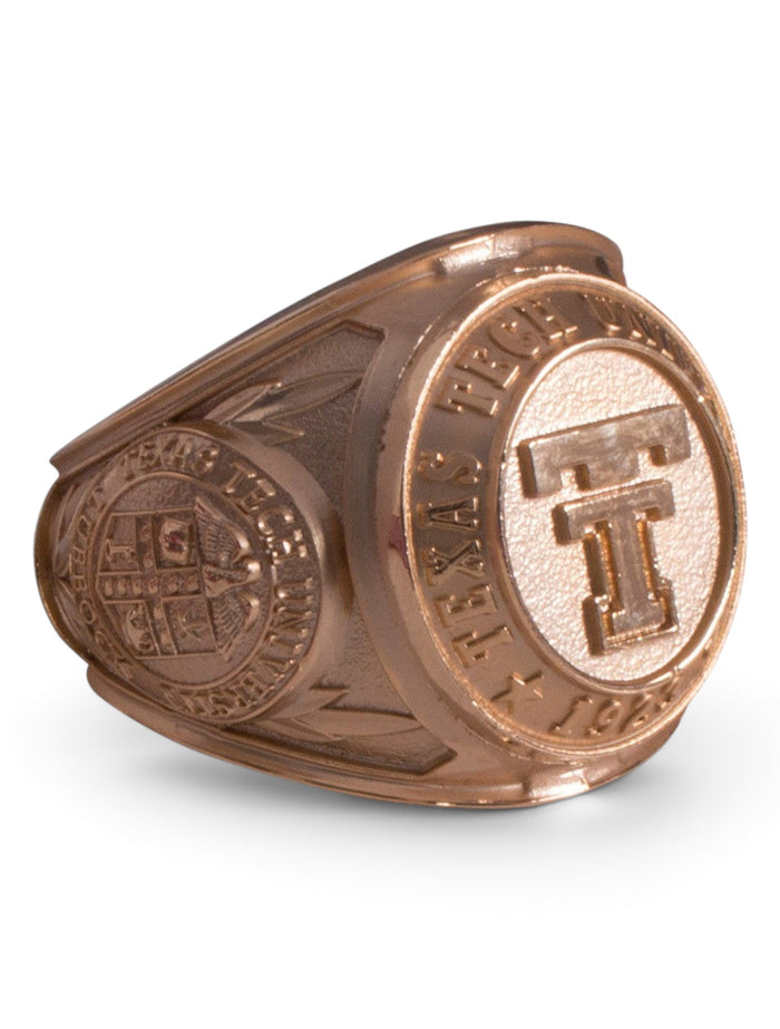 Texas Tech "Strive For Honor" Alumni Ring Paperweight – Front view