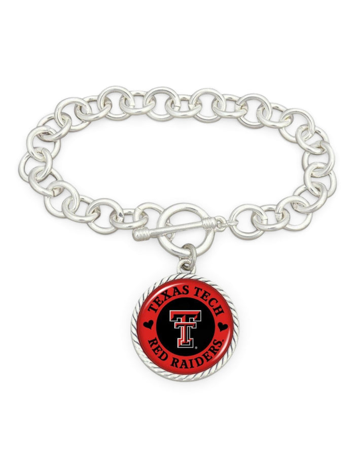 Texas Tech "Stuck on You" Link Bracelet – Front view