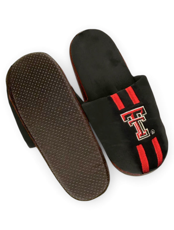 Texas Tech "Team Stripe" YOUTH Slippers – Front view
