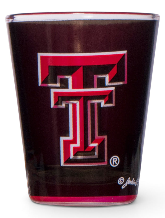 Texas Tech Two Face Shot Glass – Front view
