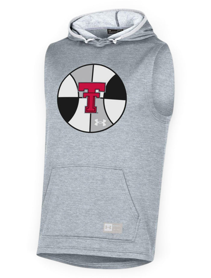 Texas Tech Under Armour Basketball "Drive" Gameday Tech Terry Sleeveless Hood – Front view