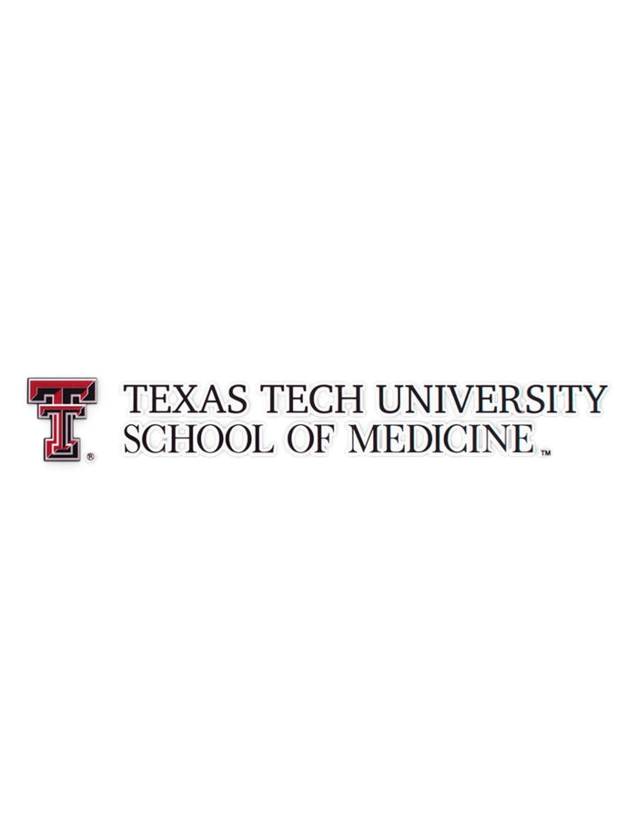 Texas Tech Univeristy School of Medicine Decal – Front view