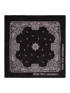 Texas Tech University Bandana – Black front view