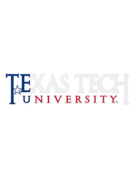 Texas Tech University Red, White, & Blue Decal – Front view
