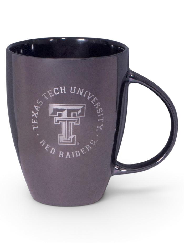 Texas Tech University "Space Age" Metallic Coated Ceramic Coffee Mug – Front view