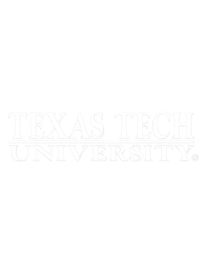 Texas Tech University White Decal – Front view