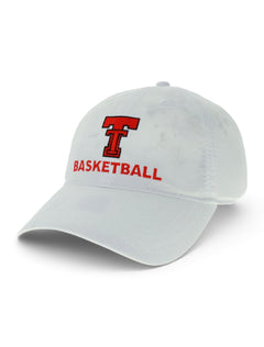 Texas Tech Vault Double T Basketball Cool Fit Adjustable Cap – White front view