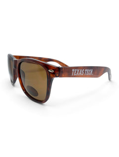Texas Tech "Wayfarer" Sunglasses – Brown on model