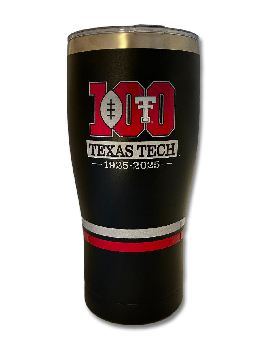 Texas Tech "100 Year Football" Black 20oz Tumbler