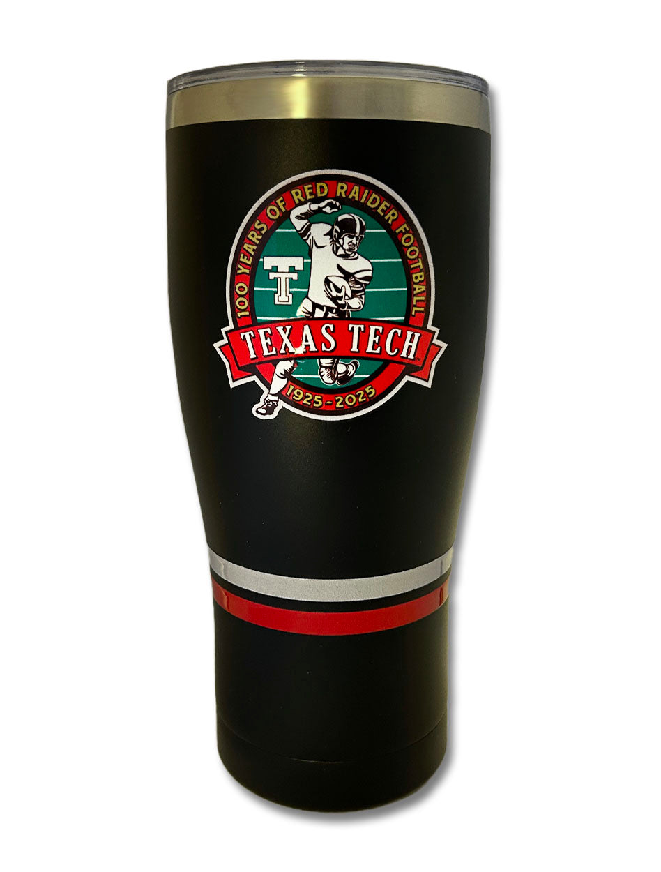 Texas Tech "100 Year Football" Black 20oz Tumbler