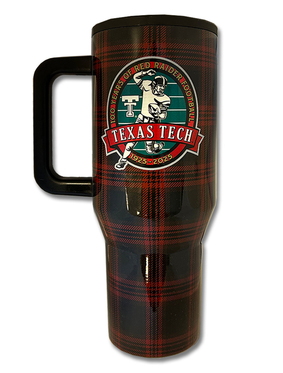 Texas Tech "100 Year Football" Plaid 40oz Tumbler