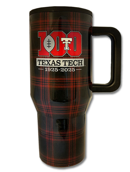 Texas Tech "100 Year Football" Plaid 40oz Tumbler