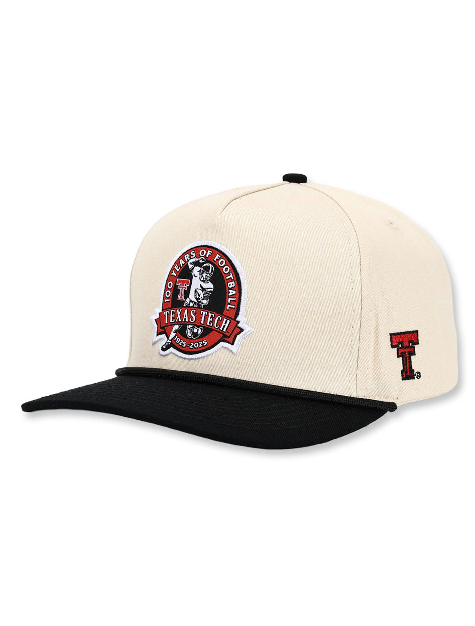 Texas Tech Dark Horse "100 Year Football" Rope Snapback Cap
