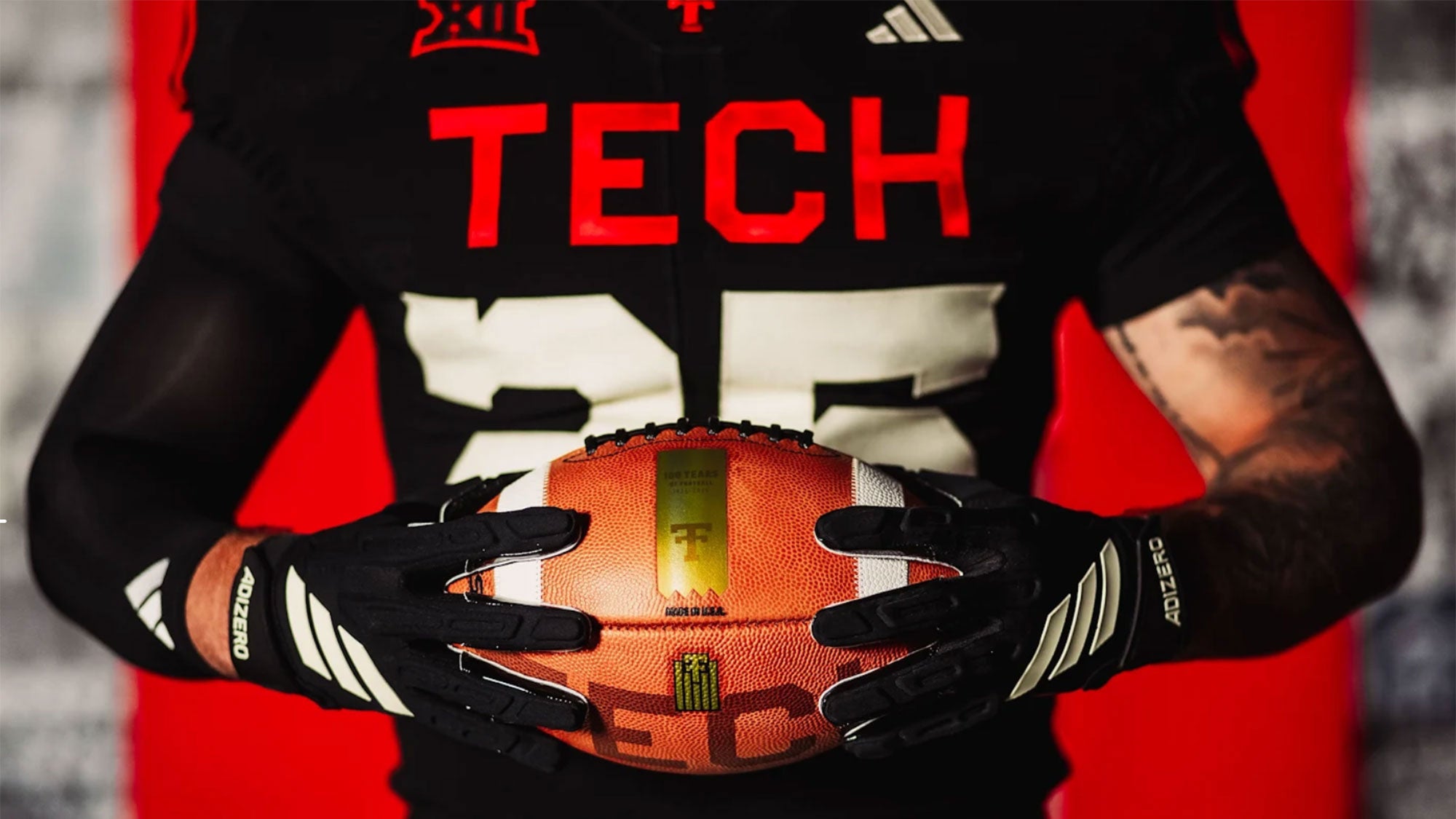Adidas Texas Tech Youth 100 Year Jersey
